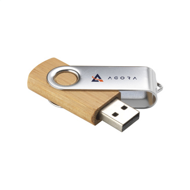 Logotrade Logogeschenke das Foto: USB Twist Bambus 32 GB