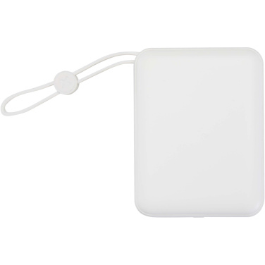 Logotrade Geschäftsgeschenke das Foto: Acrux 35 W 10.000 mAh Tablet Powerbank mit integriertem Typ-C-Kabel aus recyceltem Kunststoff