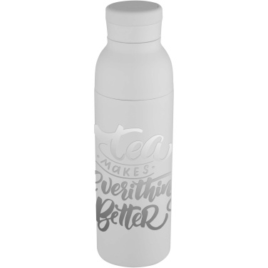 Logotrade Logogeschenke das Foto: Illuminate 650 ml RCS doppelwandige Isolierflasche aus recyceltem Edelstahl