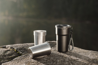 Logotrade Firmengeschenke das Foto: VINGA Parks Becher aus RCS Stainles Steel, 4 Stück, 250ml