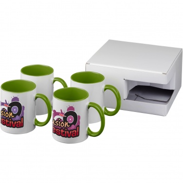Logo trade promotional merchandise picture of: Ceramic sublimation mug 4-pieces gift set