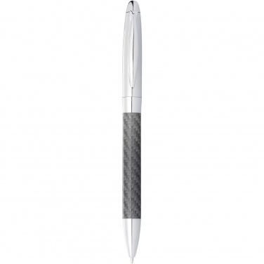 Logo trade advertising products image of: Winona ballpoint pen with carbon fibre details