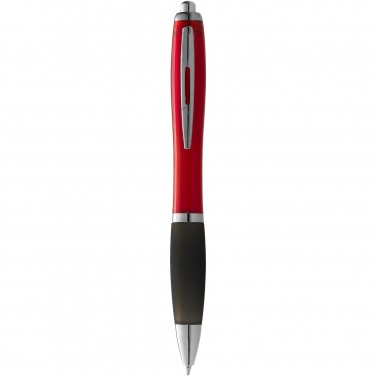 Logo trade promotional products image of: Nash ballpoint pen coloured barrel and black grip