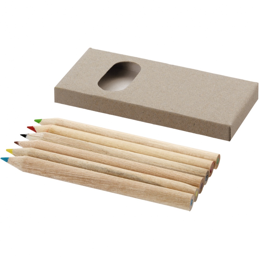 Logo trade corporate gifts picture of: Ayola 6-piece coloured pencil set