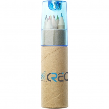 Logo trade promotional product photo of: Kram 6-piece coloured pencil set