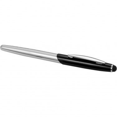 Logo trade promotional merchandise photo of: Geneva stylus ballpoint pen and rollerball pen set