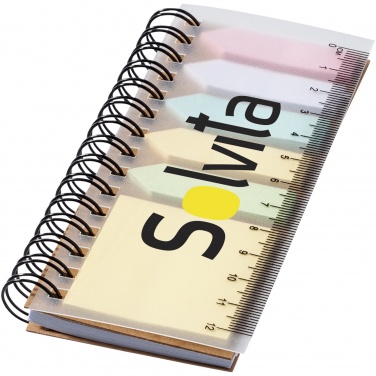 Logo trade promotional giveaways image of: Spinner spiral notebook with coloured sticky notes