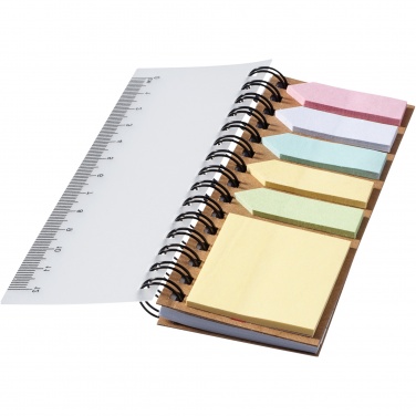 Logotrade promotional product picture of: Spinner spiral notebook with coloured sticky notes