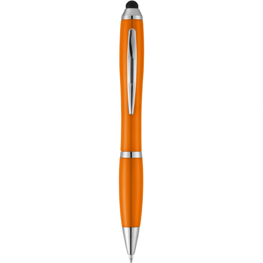 Logo trade advertising products image of: Nash stylus ballpoint pen with coloured grip