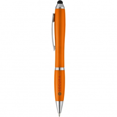 Logo trade promotional merchandise photo of: Nash stylus ballpoint pen with coloured grip