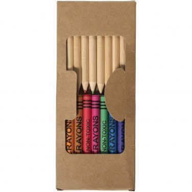Logo trade business gift photo of: Lucky 19-piece coloured pencil and crayon set