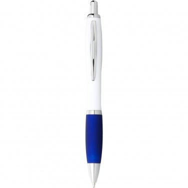 Logotrade promotional items photo of: Nash ballpoint pen white barrel and coloured grip