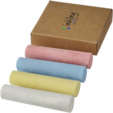 Logo trade promotional merchandise picture of: Screech 4-piece chalk set