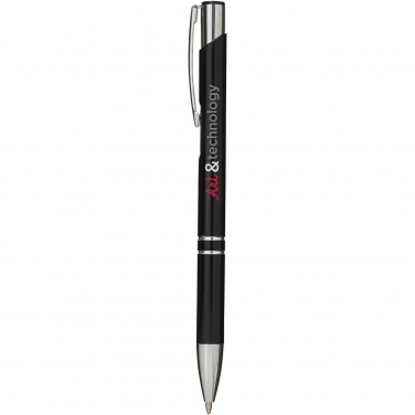 Logo trade corporate gifts picture of: Moneta aluminium click ballpoint pen (blue ink)