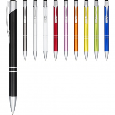 Logo trade promotional items picture of: Moneta anodized aluminium click ballpoint pen