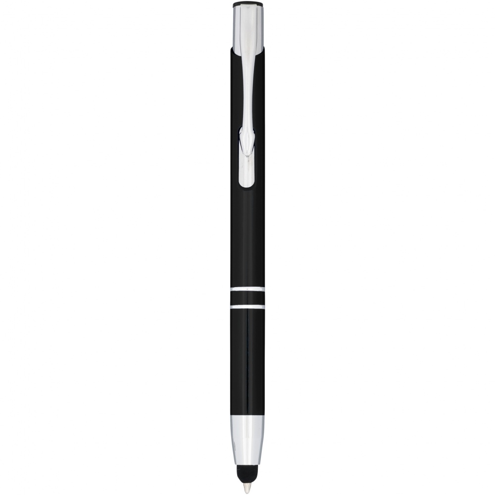 Logo trade promotional giveaways picture of: Moneta anodized aluminium click stylus ballpoint pen