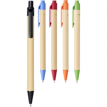 Logo trade advertising product photo of: Berk recycled carton and corn plastic ballpoint pen