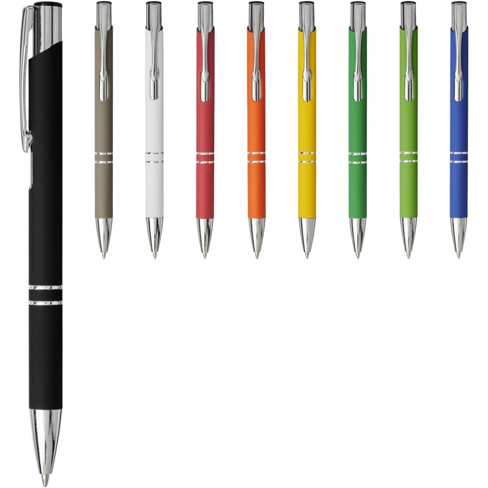 Logo trade promotional giveaways picture of: Moneta soft touch ballpoint pen