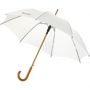 Logo trade promotional giveaways image of: Kyle 23" auto open umbrella wooden shaft and handle