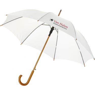 Logo trade promotional gifts picture of: Kyle 23" auto open umbrella wooden shaft and handle