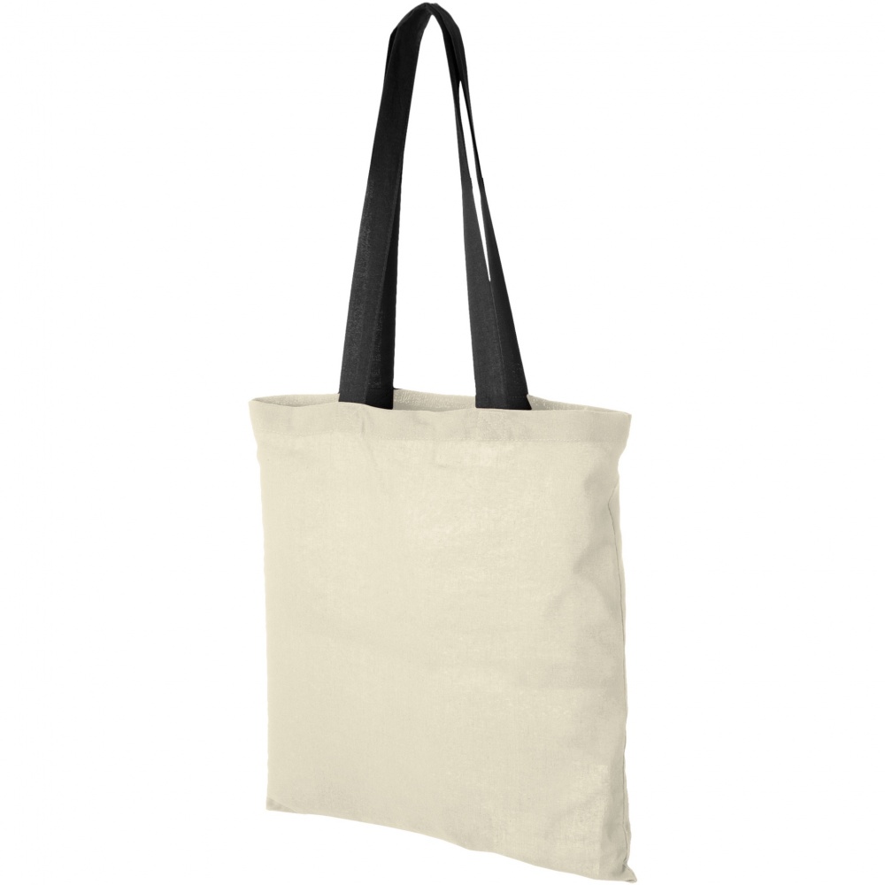 Logo trade business gifts image of: Nevada 100 g/m² cotton tote bag coloured handles 7L