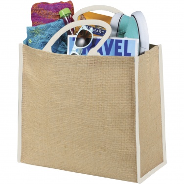 Logotrade promotional item picture of: Harry coloured edge jute tote bag 25L