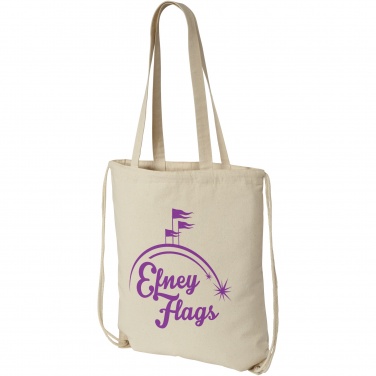 Logo trade promotional products image of: Eliza 240 g/m² cotton drawstring bag 6L