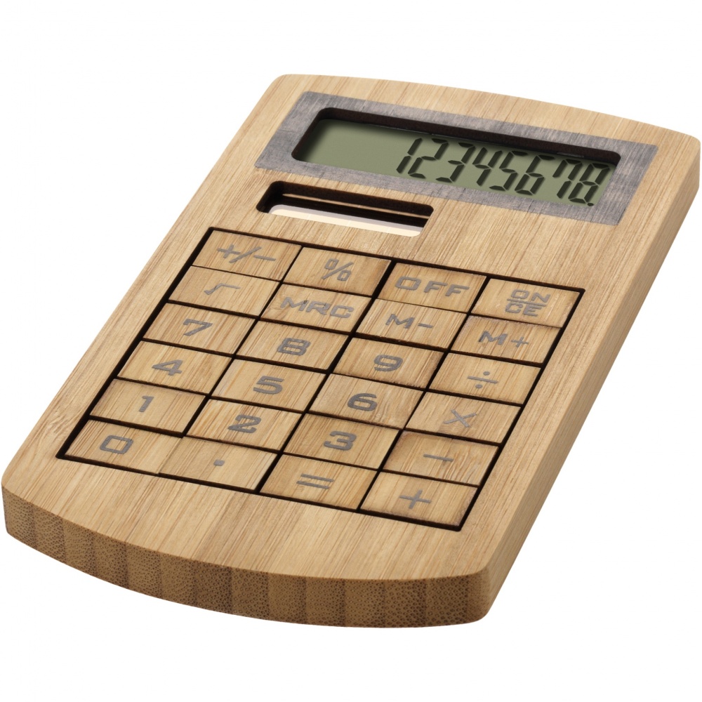 Logo trade promotional merchandise picture of: Eugene calculator made of bamboo