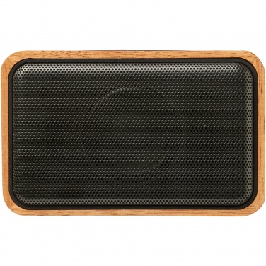 Logo trade promotional giveaways image of: Wooden 3W speaker with wireless charging pad