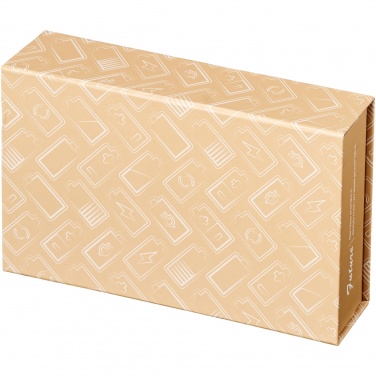 Logotrade business gifts photo of: Future 6000 mAh bamboo/fabric wireless power bank