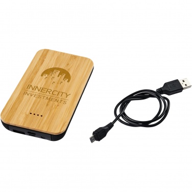 Logotrade corporate gift picture of: Future 6000 mAh bamboo/fabric wireless power bank
