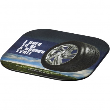 Logo trade promotional giveaways picture of: Brite-Mat® square coaster with tyre material