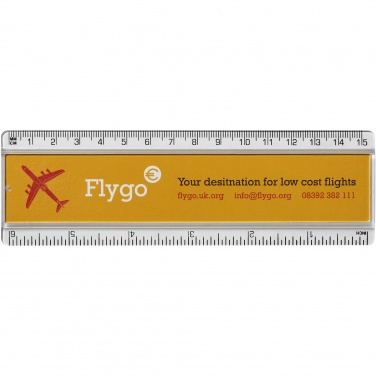Logo trade promotional giveaways picture of: Ellison 15 cm plastic insert ruler