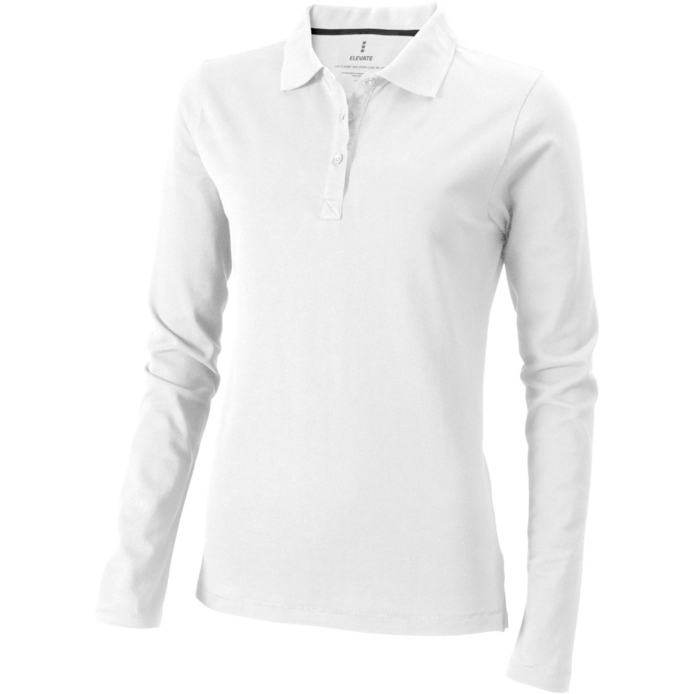 Logo trade business gift photo of: Oakville long sleeve women's polo
