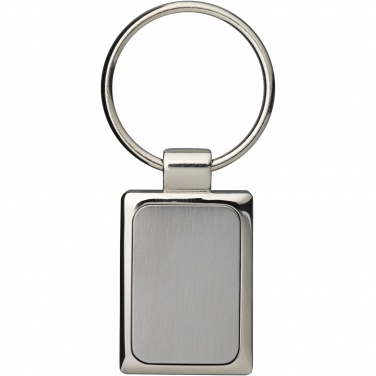 Logo trade promotional giveaways image of: Sergio rectangular metal keychain
