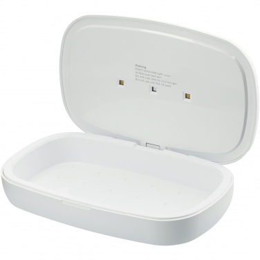 Logotrade promotional gift picture of: Capsule UV smartphone sanitizer with 5W wireless charging pad