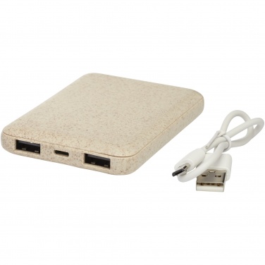 Logotrade corporate gift picture of: Asama 5000 mAh wheat straw power bank