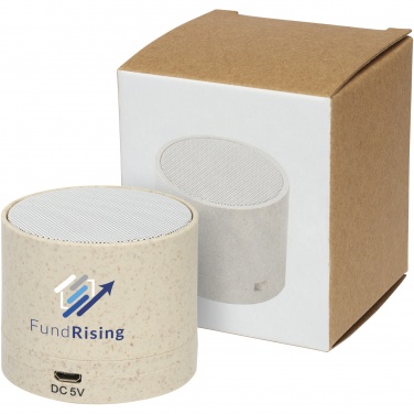 Logo trade promotional giveaways image of: Kikai wheat straw Bluetooth® speaker
