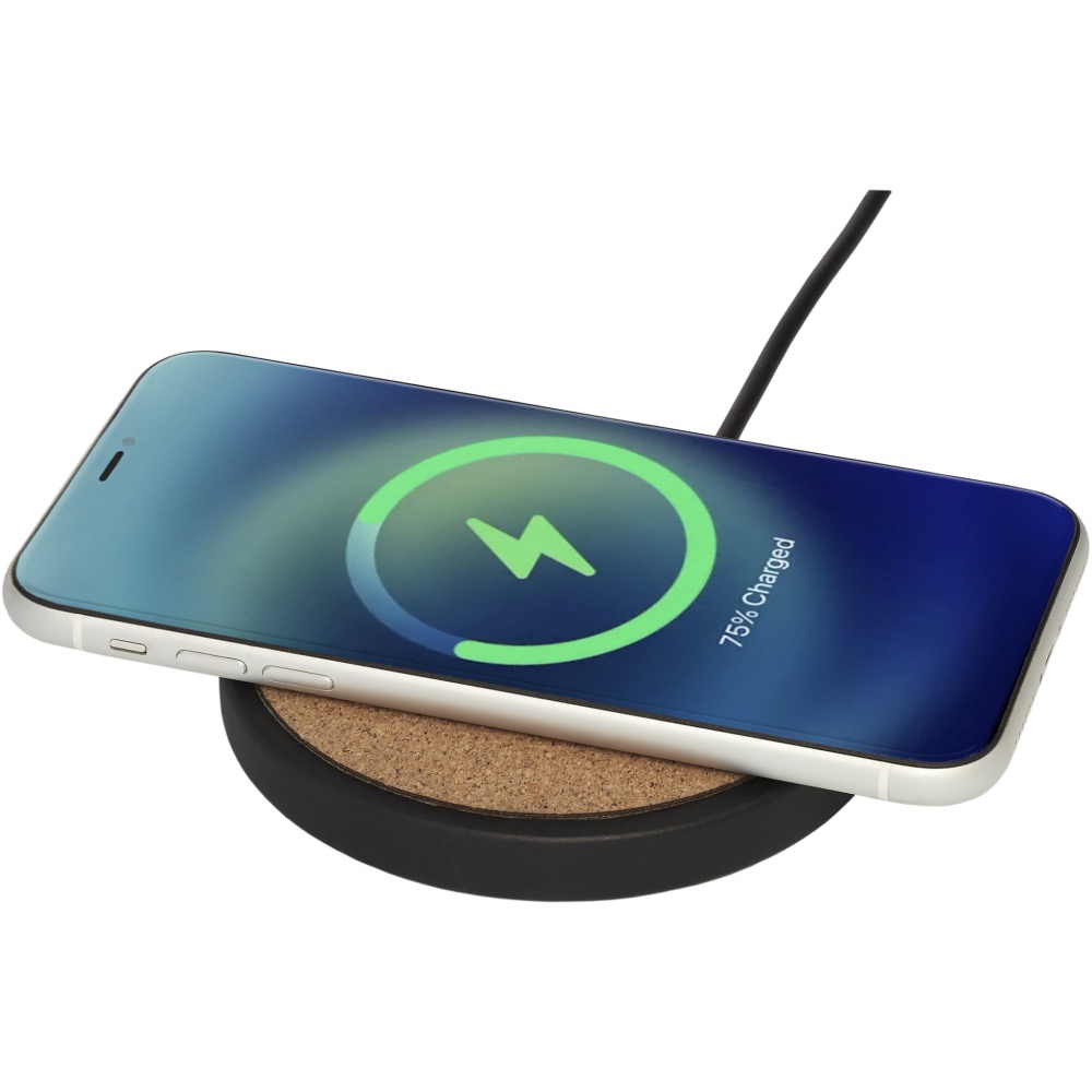 Logo trade advertising product photo of: Kivi 10W limestone/cork wireless charging pad
