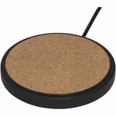 Logo trade promotional merchandise image of: Kivi 10W limestone/cork wireless charging pad