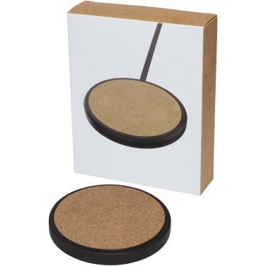 Logo trade promotional giveaways picture of: Kivi 10W limestone/cork wireless charging pad