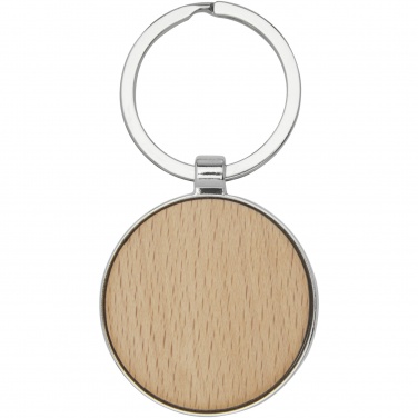 Logotrade promotional products photo of: Moreno beech wood round keychain