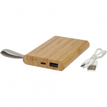 Logo trade promotional product photo of: Tulda 5000 mAh bamboo power bank