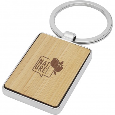 Logo trade business gift photo of: Neta bamboo rectangular keychain