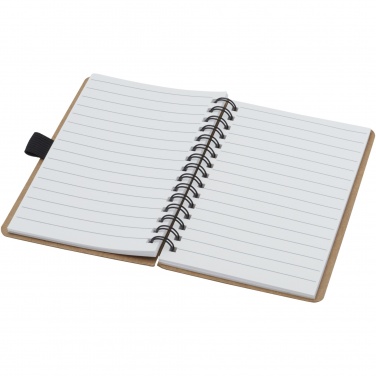Logotrade promotional giveaways photo of: Cobble A6 wire-o recycled cardboard notebook with stone paper