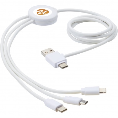Logo trade promotional merchandise photo of: Pure 5-in-1 charging cable with antibacterial additive
