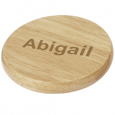 Logo trade promotional item photo of: Scoll wooden coaster with bottle opener
