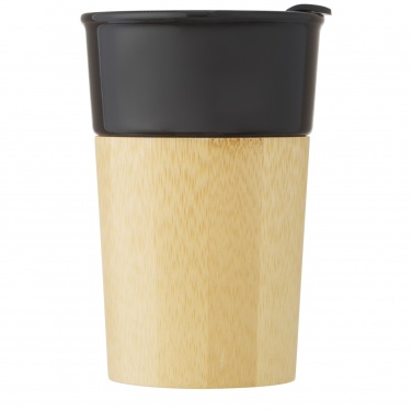 Logotrade promotional merchandise photo of: Pereira 320 ml porcelain mug with bamboo outer wall