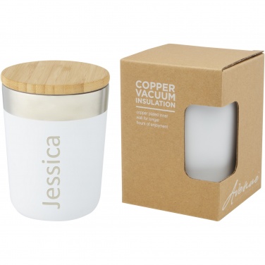 Logo trade promotional item photo of: Lagan 300 ml stainless steel tumbler with bamboo lid