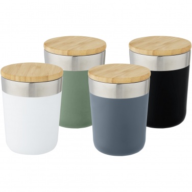 Logo trade advertising product photo of: Lagan 300 ml stainless steel tumbler with bamboo lid